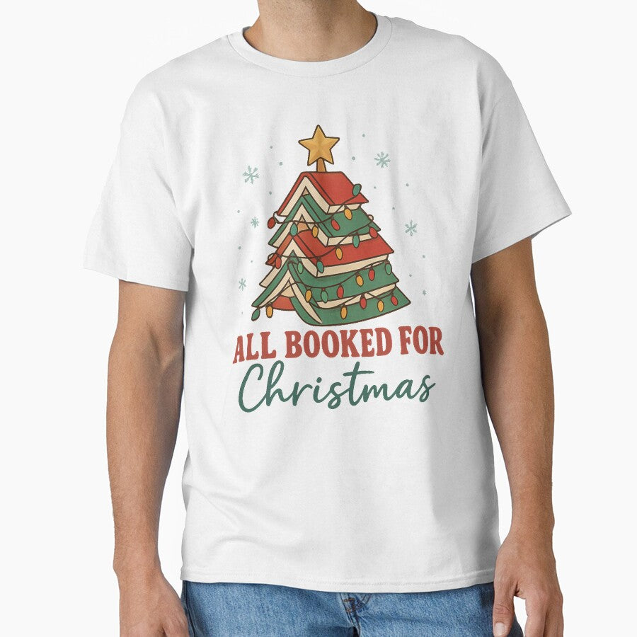 All Booked For Christmas Funny Book Lover by Alex Songs