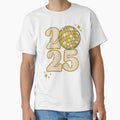 2025 Retro Gold Disco Ball New Year by NesaArtSpace