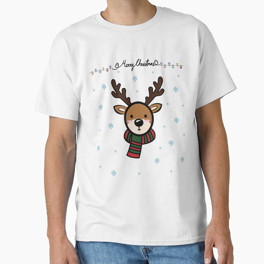 An adorable reindeer with Merry Chirstmas text by KanyaluckArtist