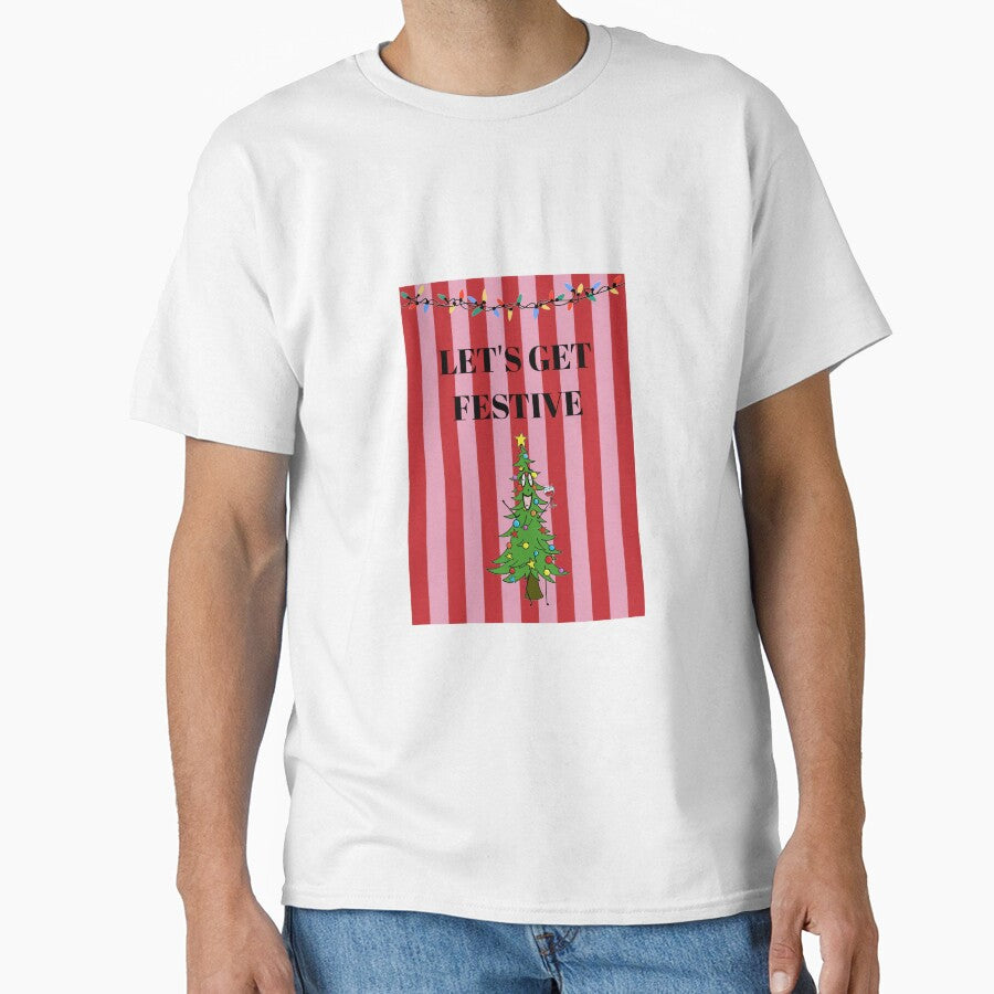 red and pink Christmas design, with funny Christmas Tree by By The Moon