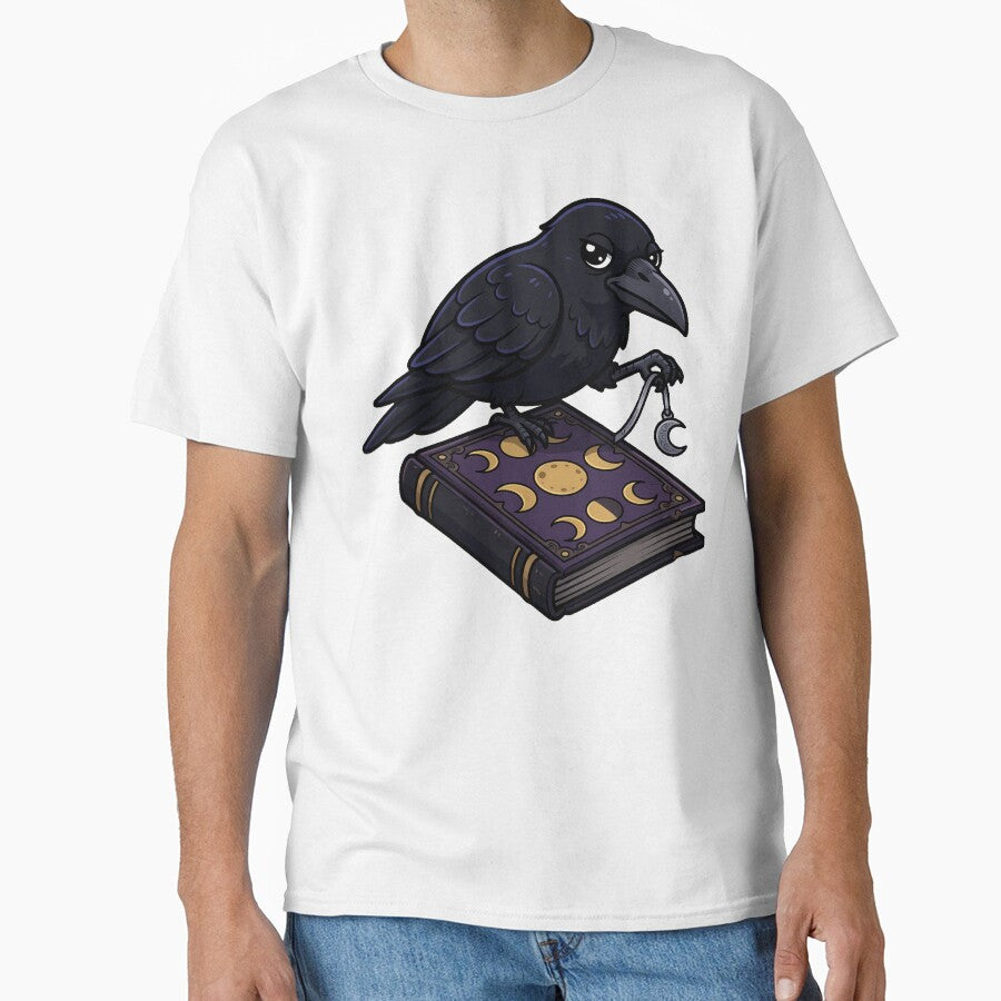 Raven with Moon Phase Book by IllumeInk