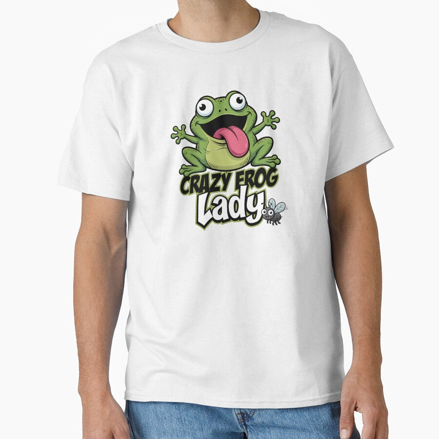 Crazy Frog Lady Funny Cartoon Frog by TshirtsOnline-