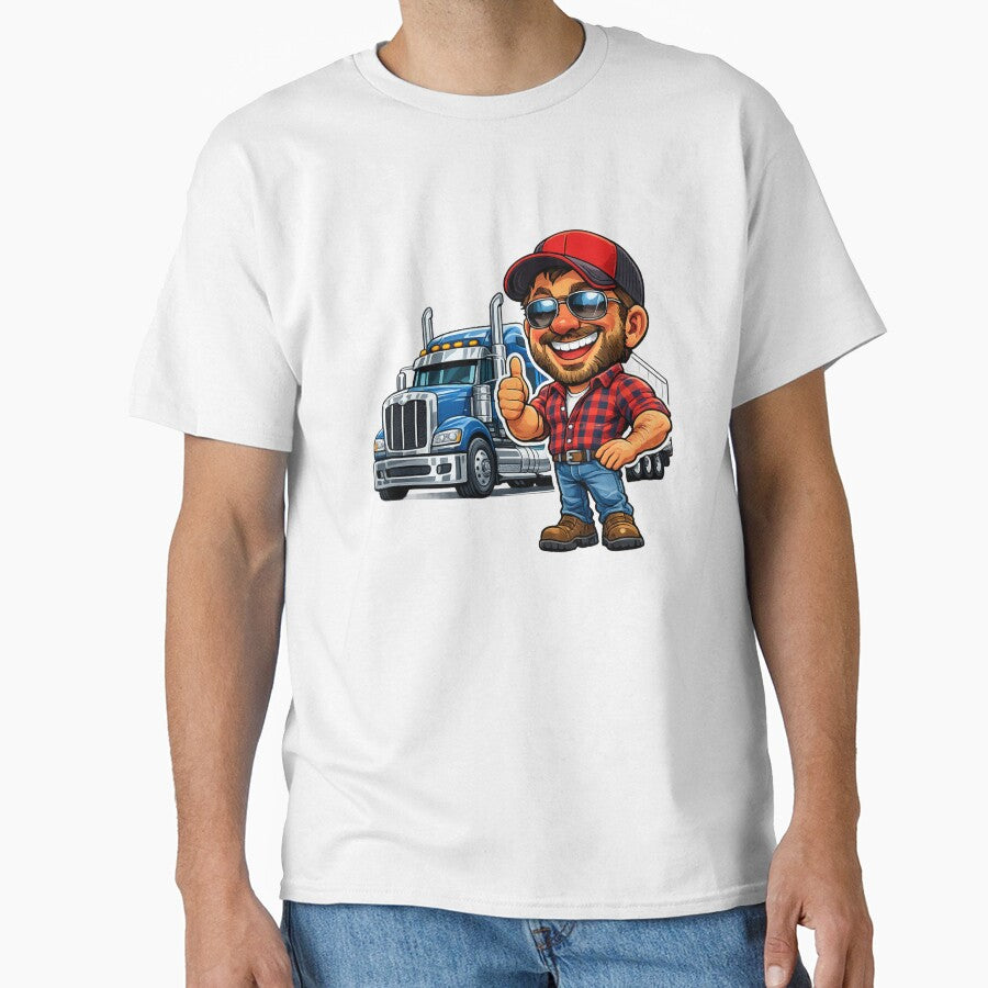 Big Rig Trucker Cartoon by AlexLineArt