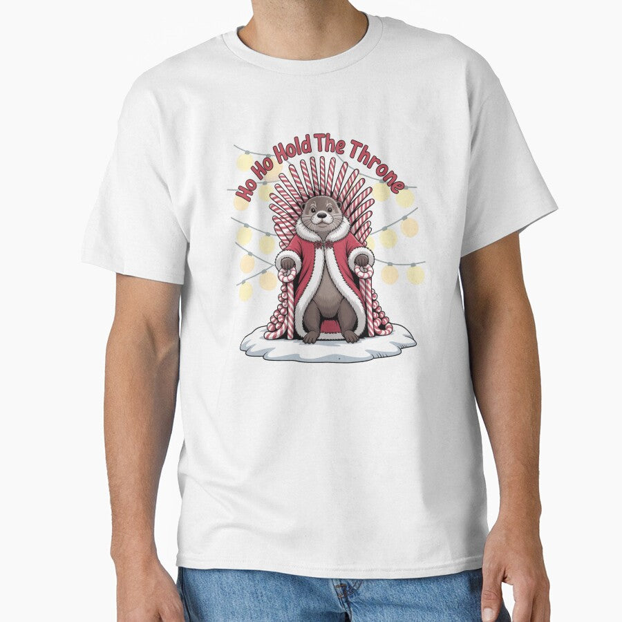 Hold The Throne | Otter T-Shirt by NicolasGlowArt