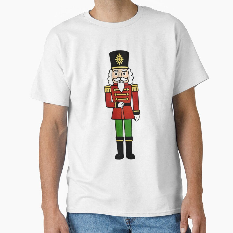 Classic Red, Green and Gold Nutcracker by Myra365Art