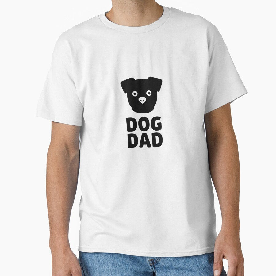 Dog Dad Cute Puppy Face Outline Minimalist Dog Lover by NeonSketch Lab