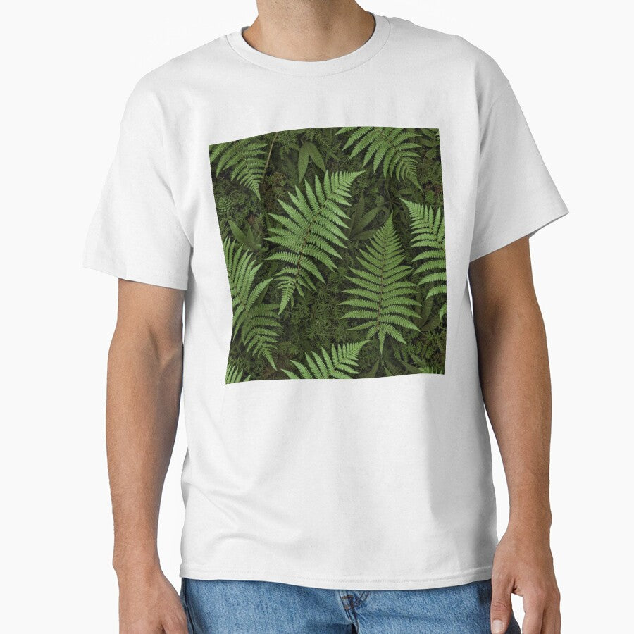 Dark Academia Botanical Fern and Forest Moss by jjagani