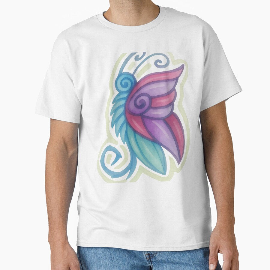 Abstract Butterfly Wing in Pastel Watercolor by Komaxstore