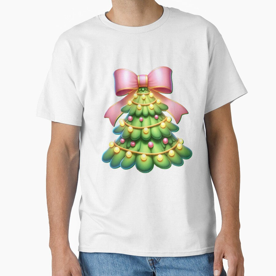 Festive Coquette Pink Bow Christmas by artivibestudio