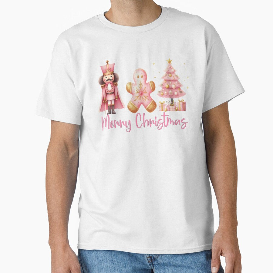 Nutcracker Pink Merry Christmasn by bellebaydesigns