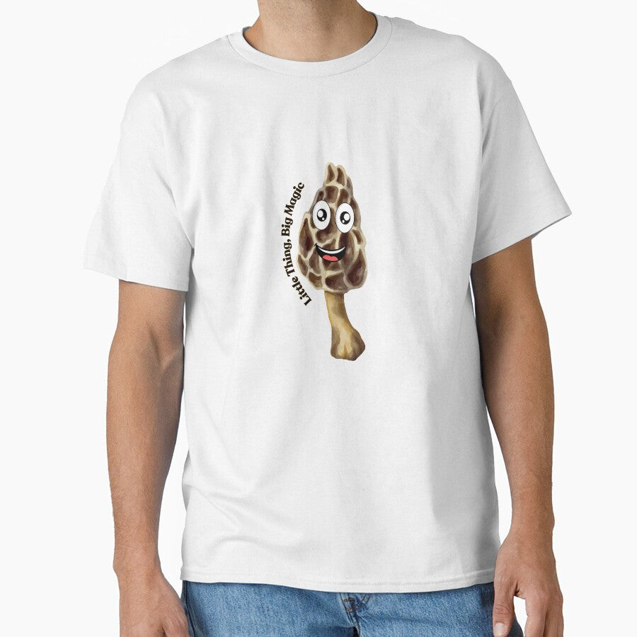 Little Thing Big Magic Morel Mushroom Sticker | Forest Fungi Aesthetic by Pandey14