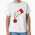 Minimalist Santa Sleeve Holding Christmas Bauble by NeboulaHamra