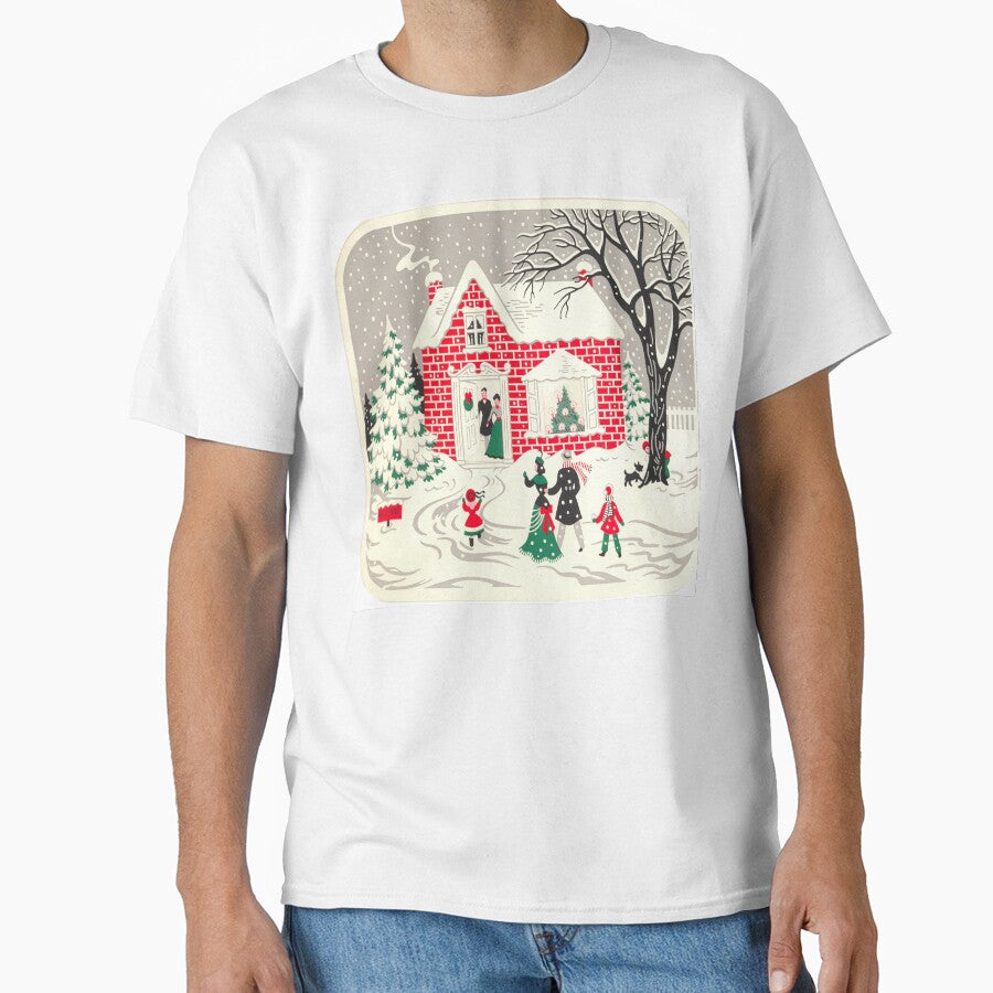 ugliest cottage village country christmas winter wonderland by LEILA ART SPACE