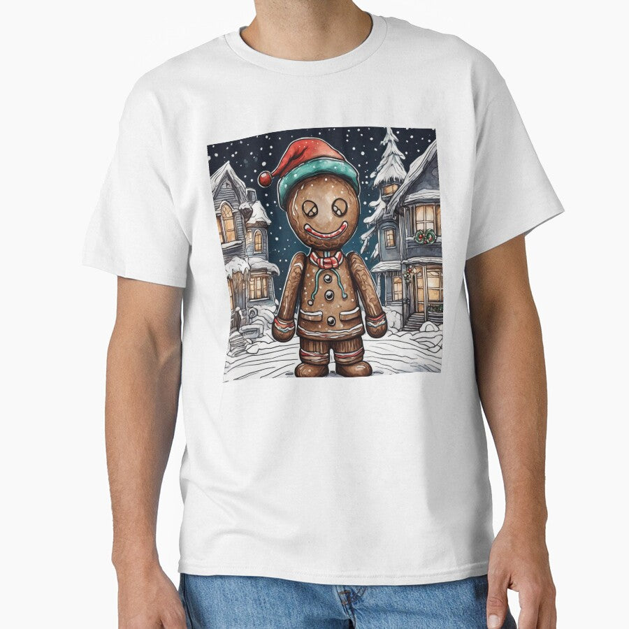 Christmas and Holiday Gingerbread man - Watercolor & Ink 6 by KBMediaArt