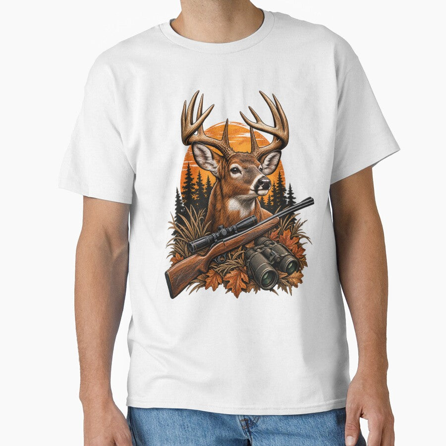 Vintage Deer Hunting Halloween Hunter Design by Shopex10