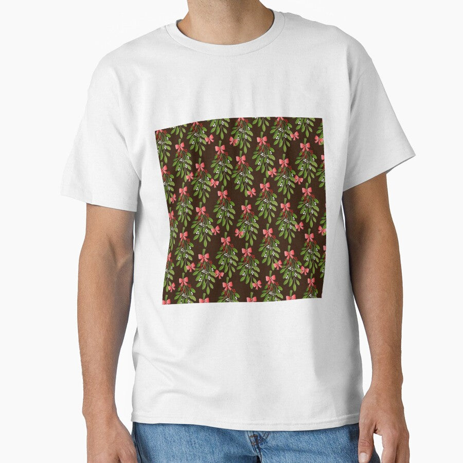 Festive Christmas Berries and Red Bows, Seamless Berry Branches and Bunches by silviaol
