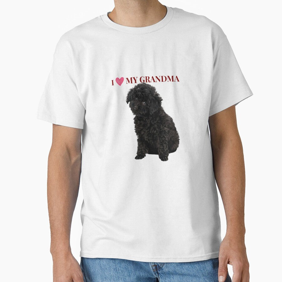 I Love My Grandma Cute Poodle Dog Gift by chaos-and-curls