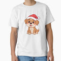 Cute Christmas Puppy Wearing Santa Hat – Funny Holiday Dog Illustration by BSL-STORE
