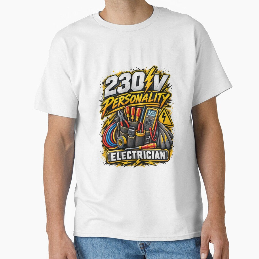 230V Personality – Electrician Humor Design by Vision-Vibe