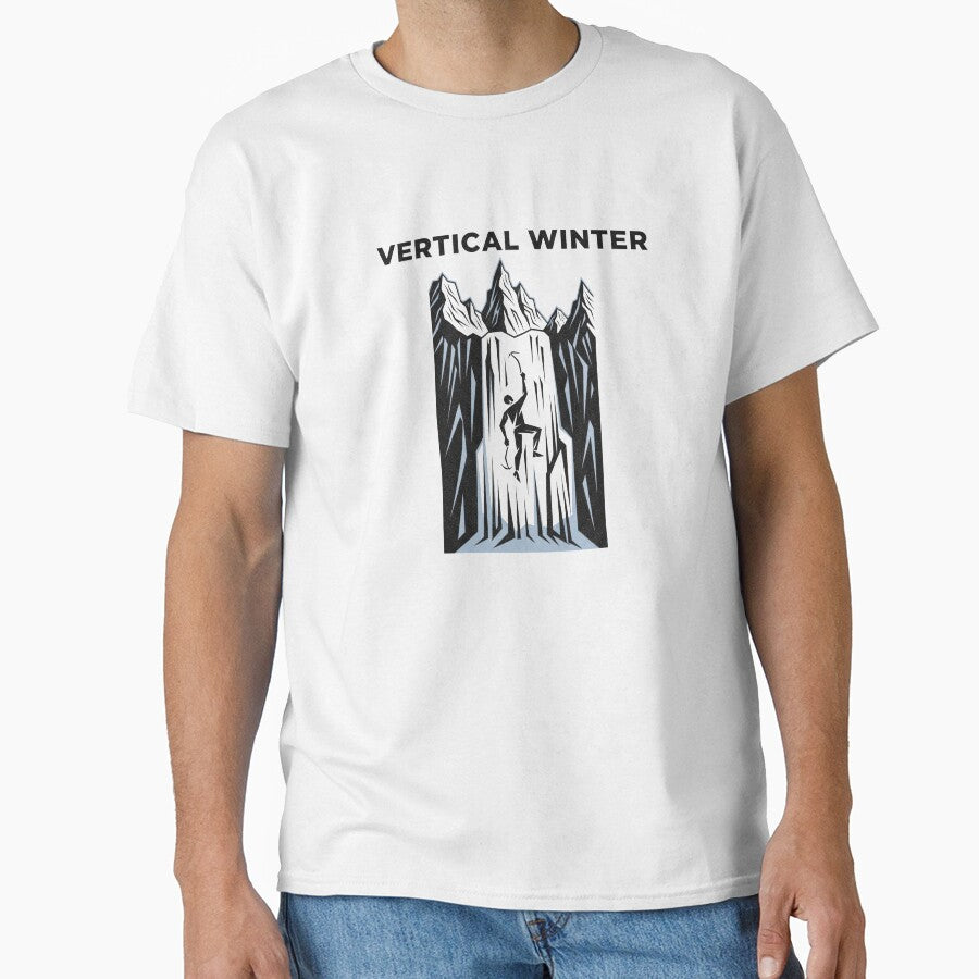VERTICAL WINTER - Modern Minimalist Landscape Art Print for Aesthetic Room Decor by kinany00