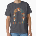 Stay Groovy Retro Mushroom Arch | 70s Boho Botanical Nature Print by Dzblack