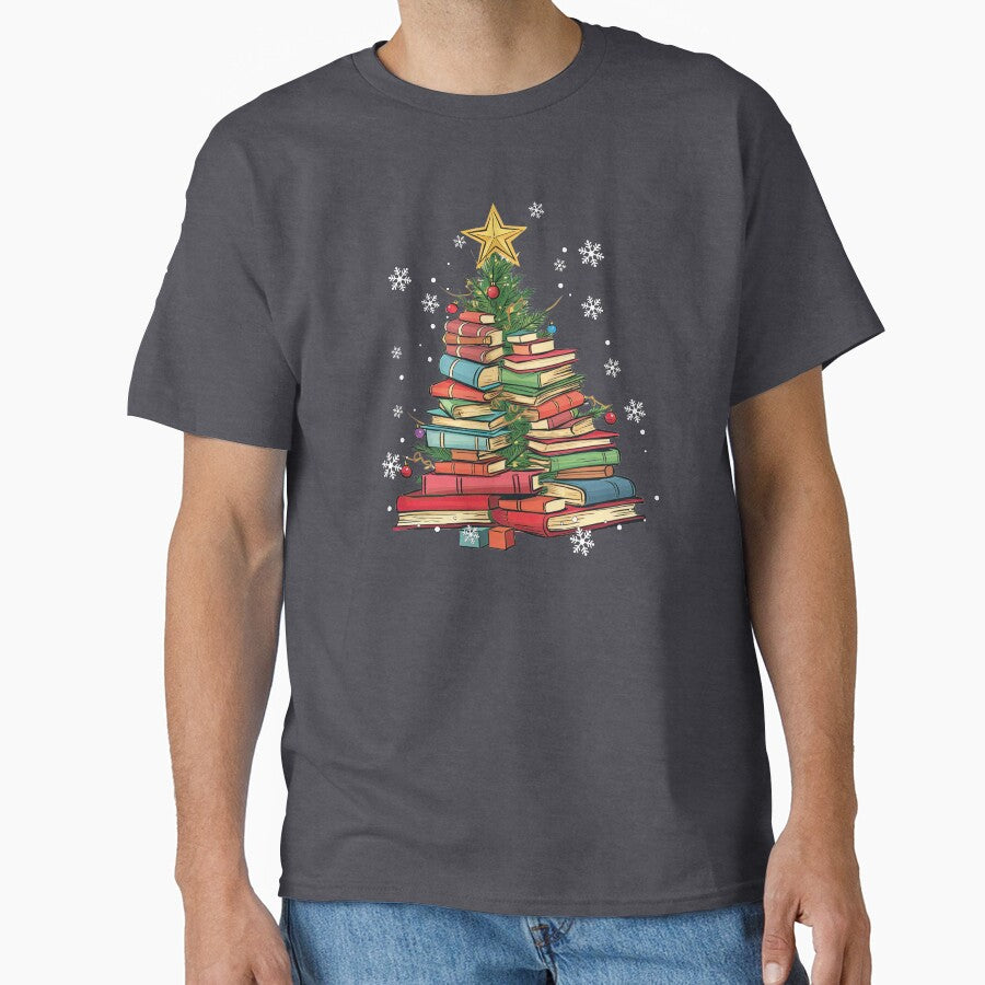 Bookish Christmas Tree Sweatshirt for Book Lovers, by DAM Creative by DAM Creative ⭐⭐⭐⭐⭐