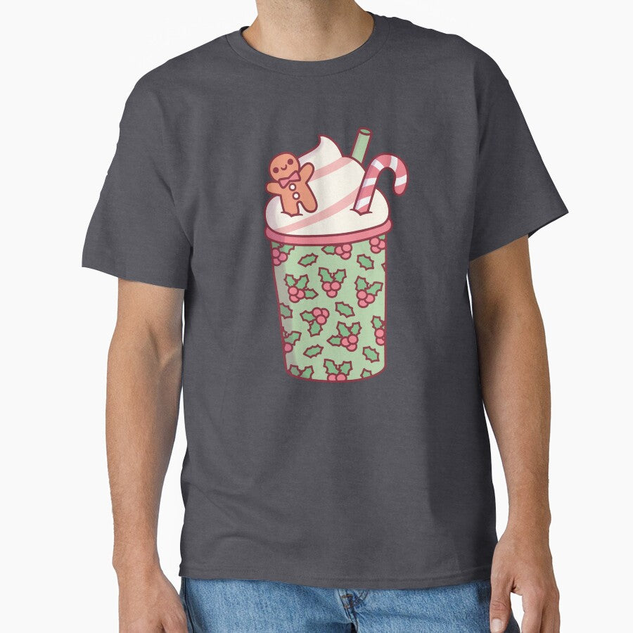 Cute Christmas Coffee Drink Gingerbread Man And Candy Cane by rustydoodle