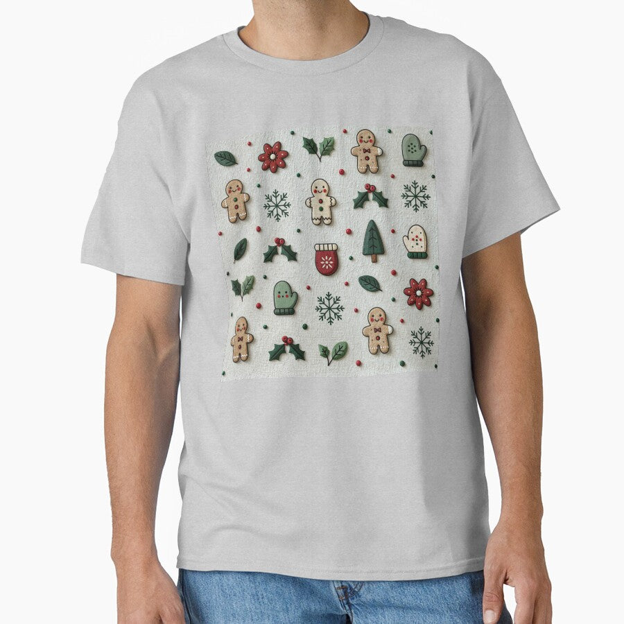 Cute Christmas Gingerbread and Winter Holiday Pattern by colorful-white