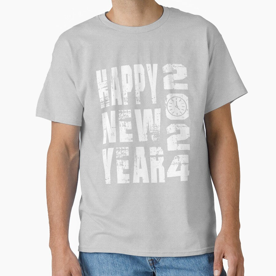 Copy of Happy New Year 2024 Black and White by ArtMeetsPizza