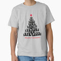 Black Cat Christmas Tree Christmas Cat Meowy Christmas Xmas Cat in Santa Hat by OliveAndSnow