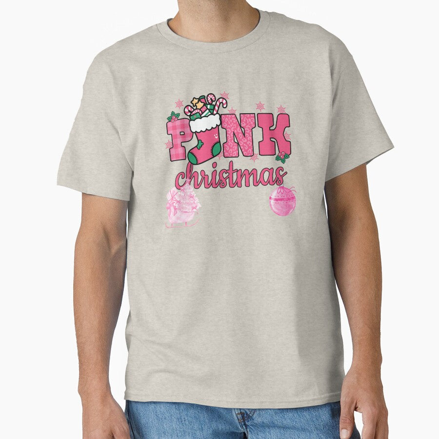 Pink Christmas Pullover Sweatshirt. by MNtees30