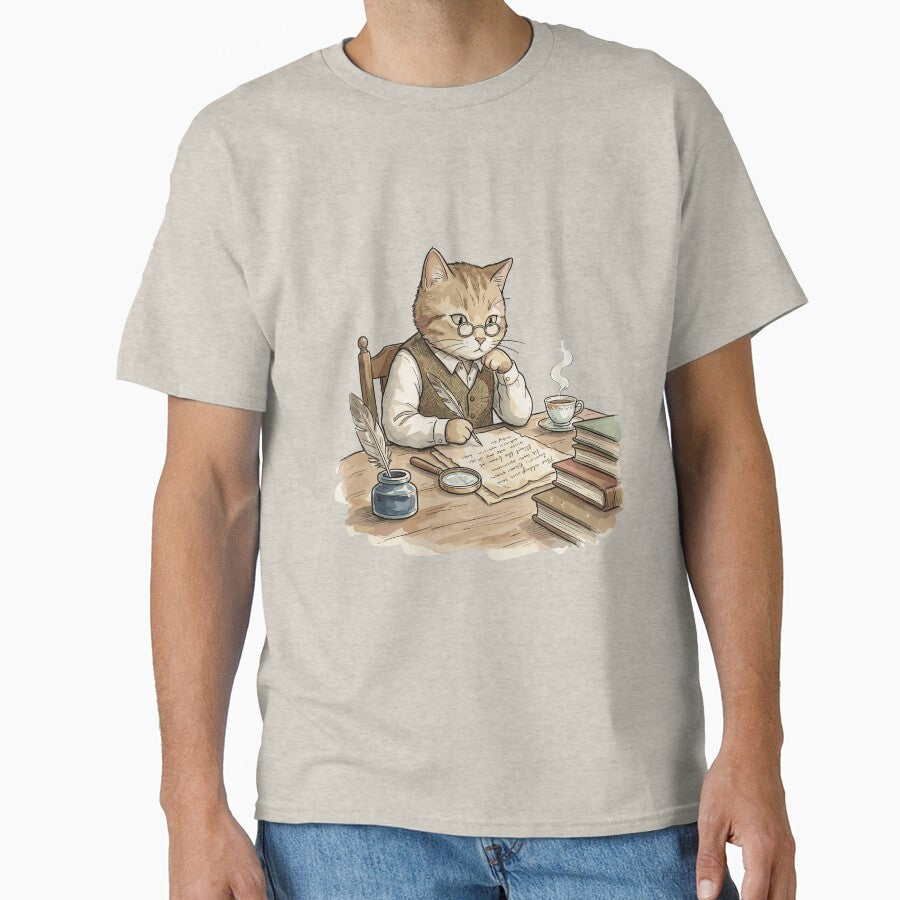 Scholarly Dark Academia: Manuscript Translation Cat by bapupa
