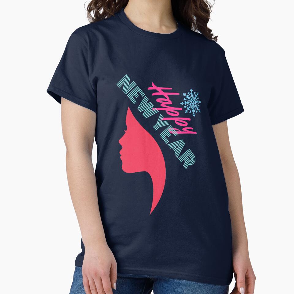 Happy New Year Woman in a Hat by trendingatees