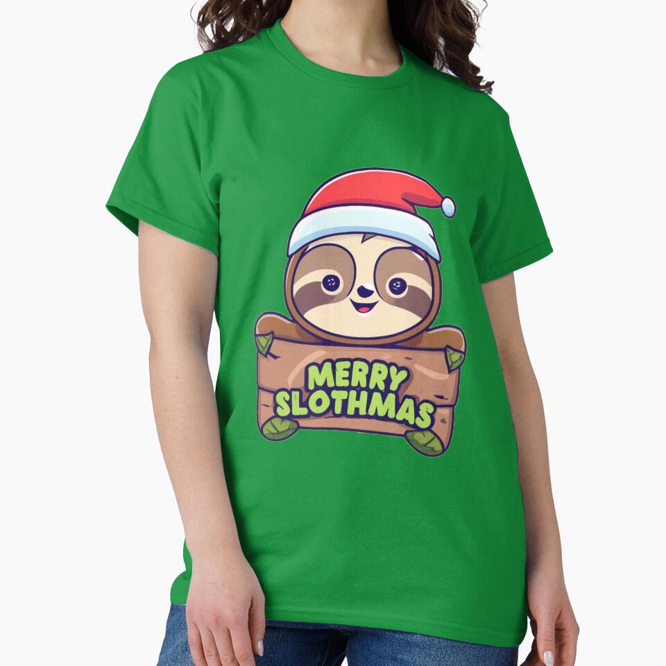 Kawaii Merry Slothmas Merry Christmas for Sloth Lovers by Laugh-Lines