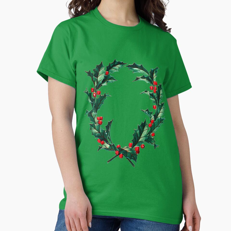 Yule Christmas Holly and Berries Wreath by WiccaFairy