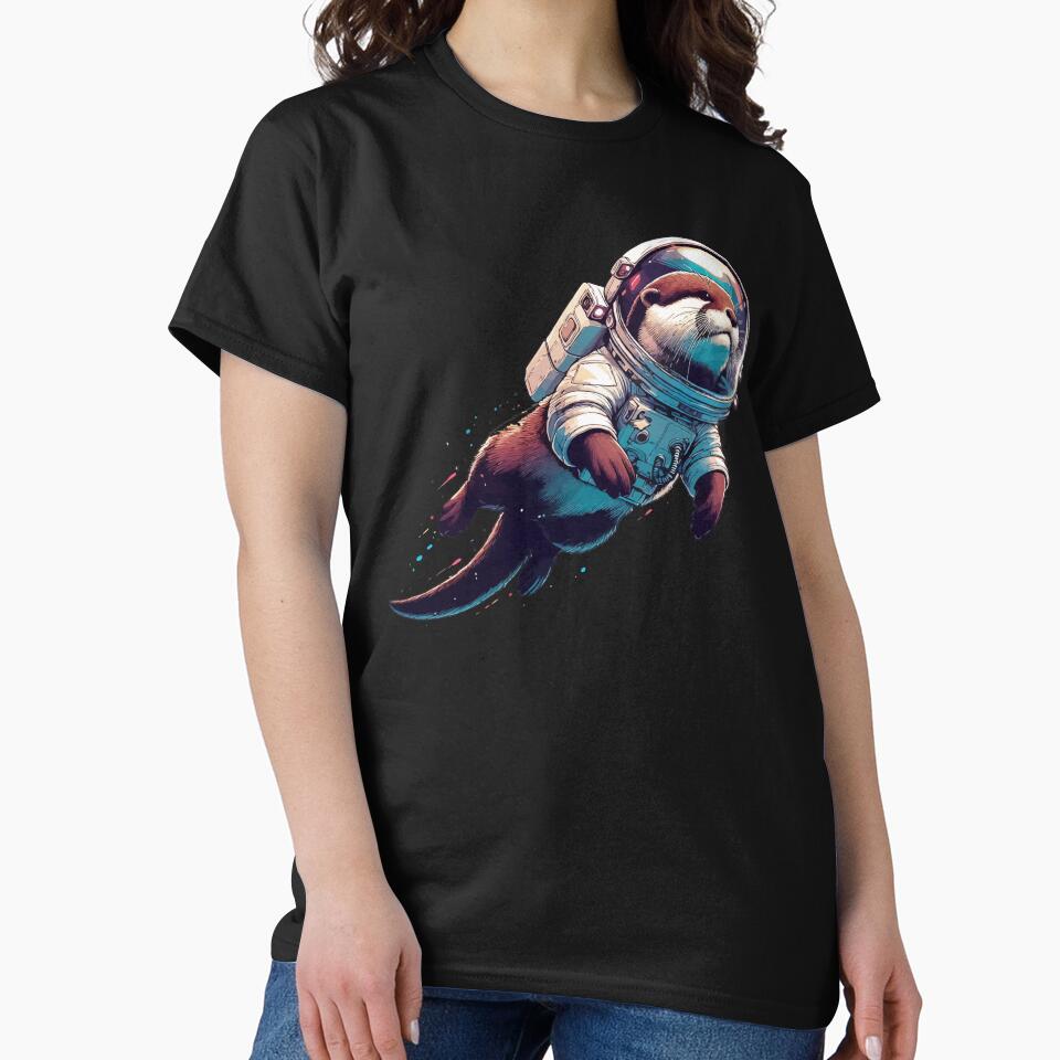 Otter Astronaut in Space by TomFrontierArt