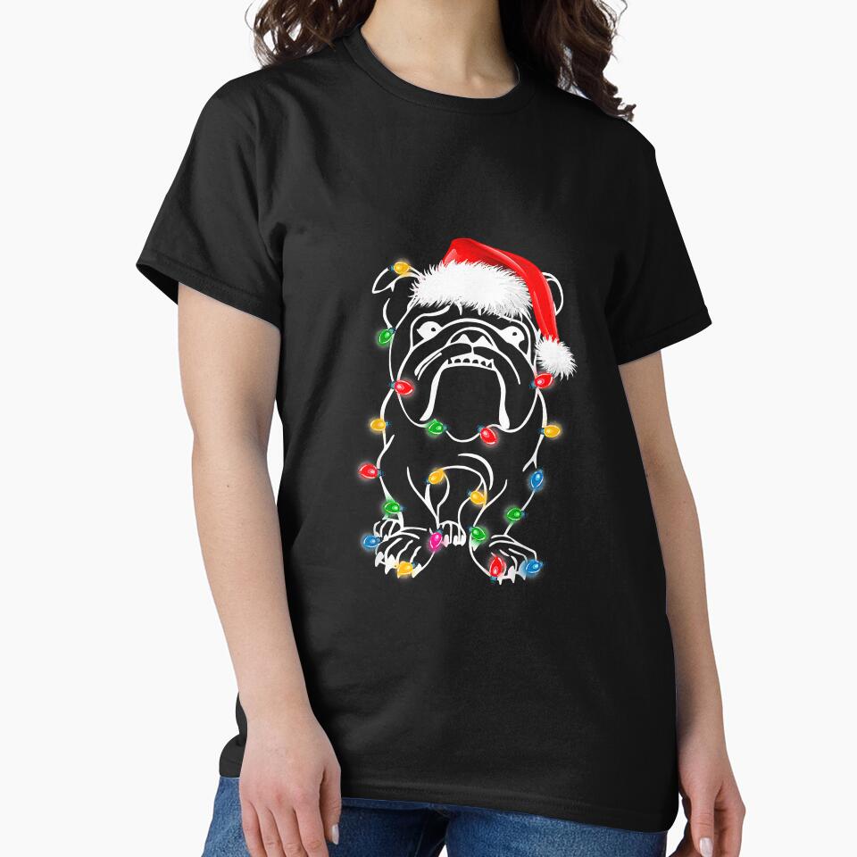 French Bulldog Christmas Lights Up Dog by gonzales6422