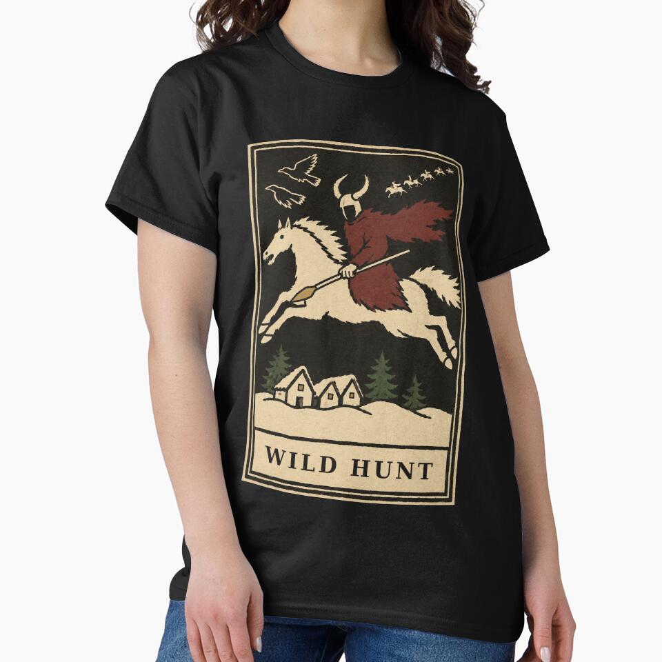 The Wild Hunt Rides — Christmas Monsters No. 5 | Gothic Woodcut by Planthem