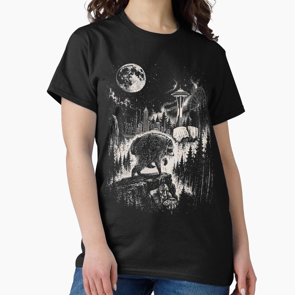 Jimothy Raccoon Vintage Moon Forest by JessArty ⭐⭐⭐⭐⭐