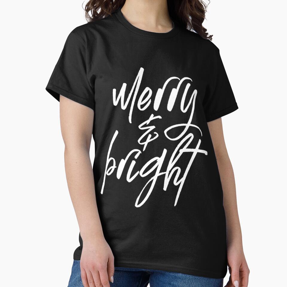 Merry and Bright Print Letters Merry Christmas Design by pestbeect1