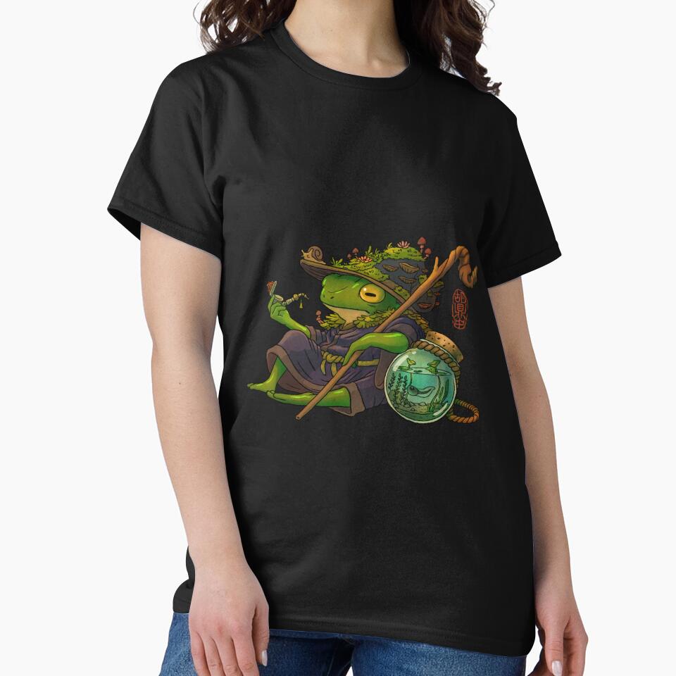 wise wizard frog and his son artwork asian style by DingHuArt