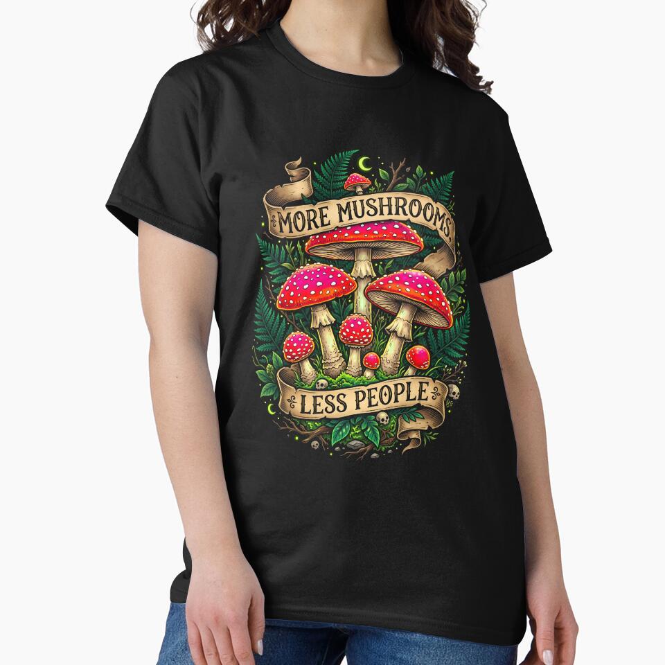Sarcastic Goblincore Mushroom | More Mushrooms Less People Foraging by PiotrT
