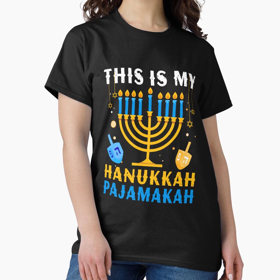This Is My Hanukkah Pajamakah Menorah Chanukah Pajamas by LennonKain