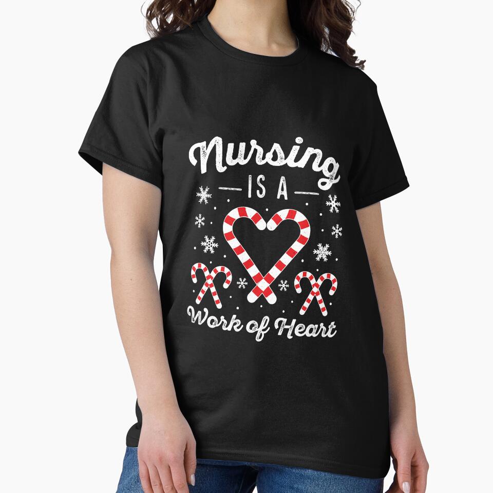 Christmas Candy Cane Heart Rn Nurse by Sealokie03