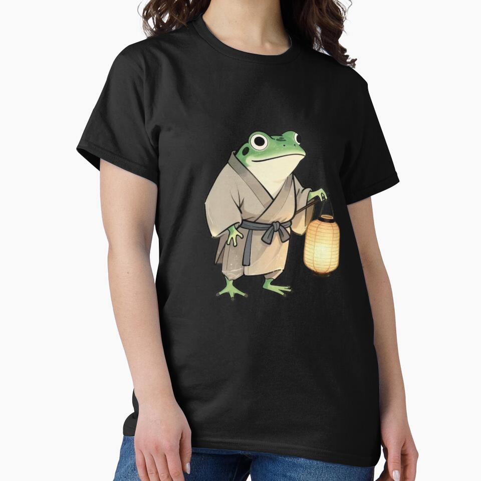 Cute Frog Samurai Japanese Lantern Aesthetic by VibeFactoryOfc