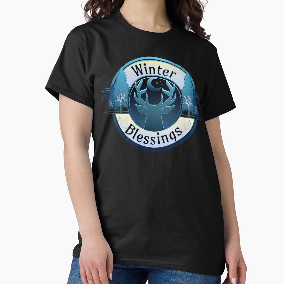 Winter Blessings Deer Badge by MythikCreationz