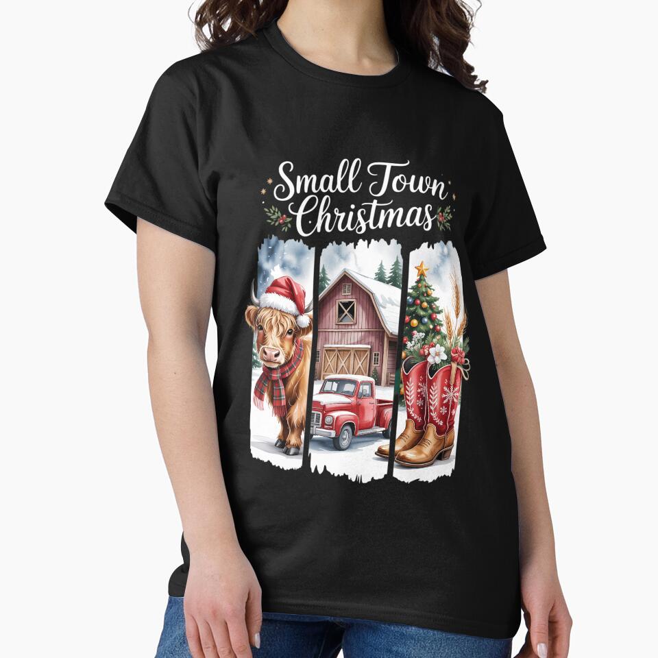 Christmas Small Town Christmas Highland Cow Christmas Cowgirl Christmas by VENOM0RIOT