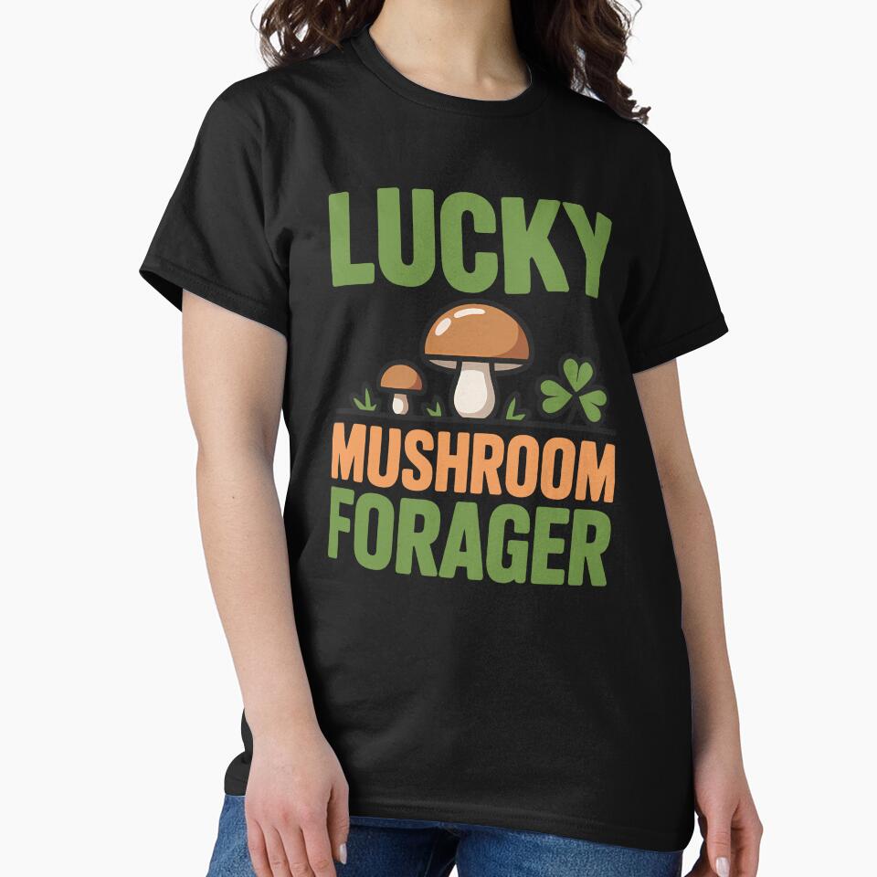 Lucky Mushroom Forager — Mushroom Hunting and Foraging Design Celebrating Forest Finds by NaturEdeN