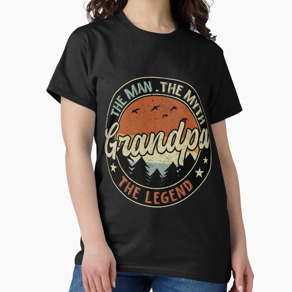 Grandpa The Man The Myth The Legend Vintage Father's Day by TheWildStyle