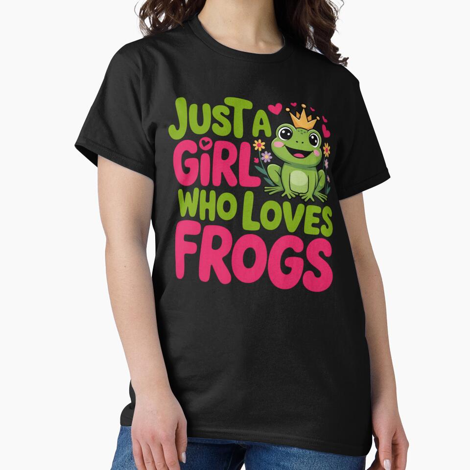 Just a Girl Who Loves Frogs Cute Frog by Nzgiftsandmore